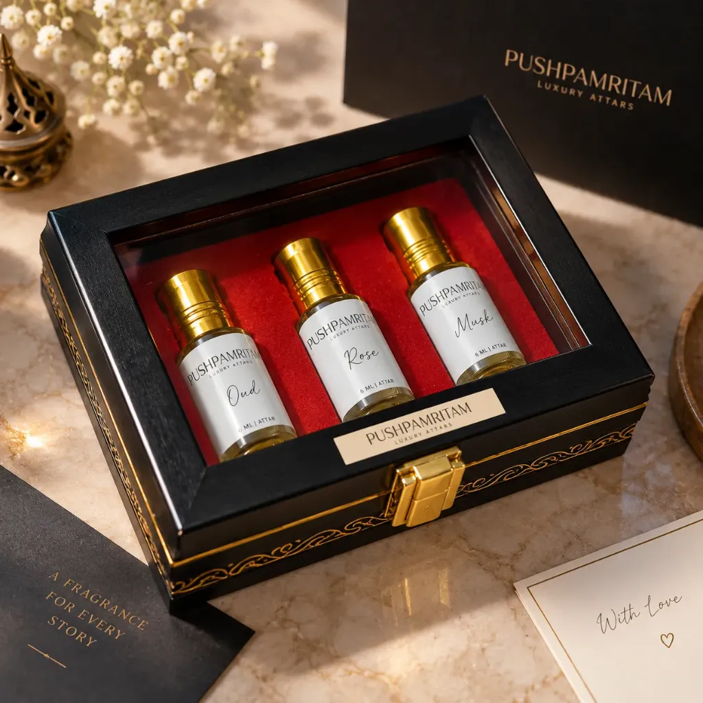 Modern Attar Gift Box – 3 Attars